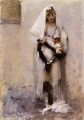 Un retrato de niña mendiga parisina John Singer Sargent